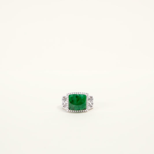 Jadeite Diamond Ring