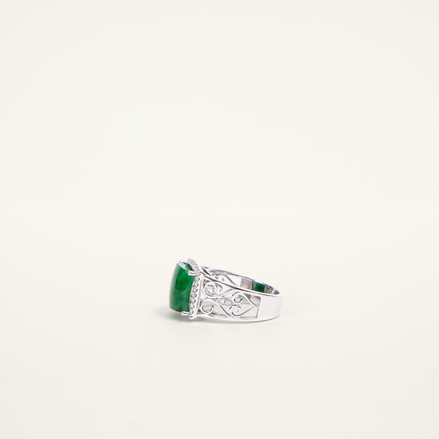 Jadeite Diamond Ring